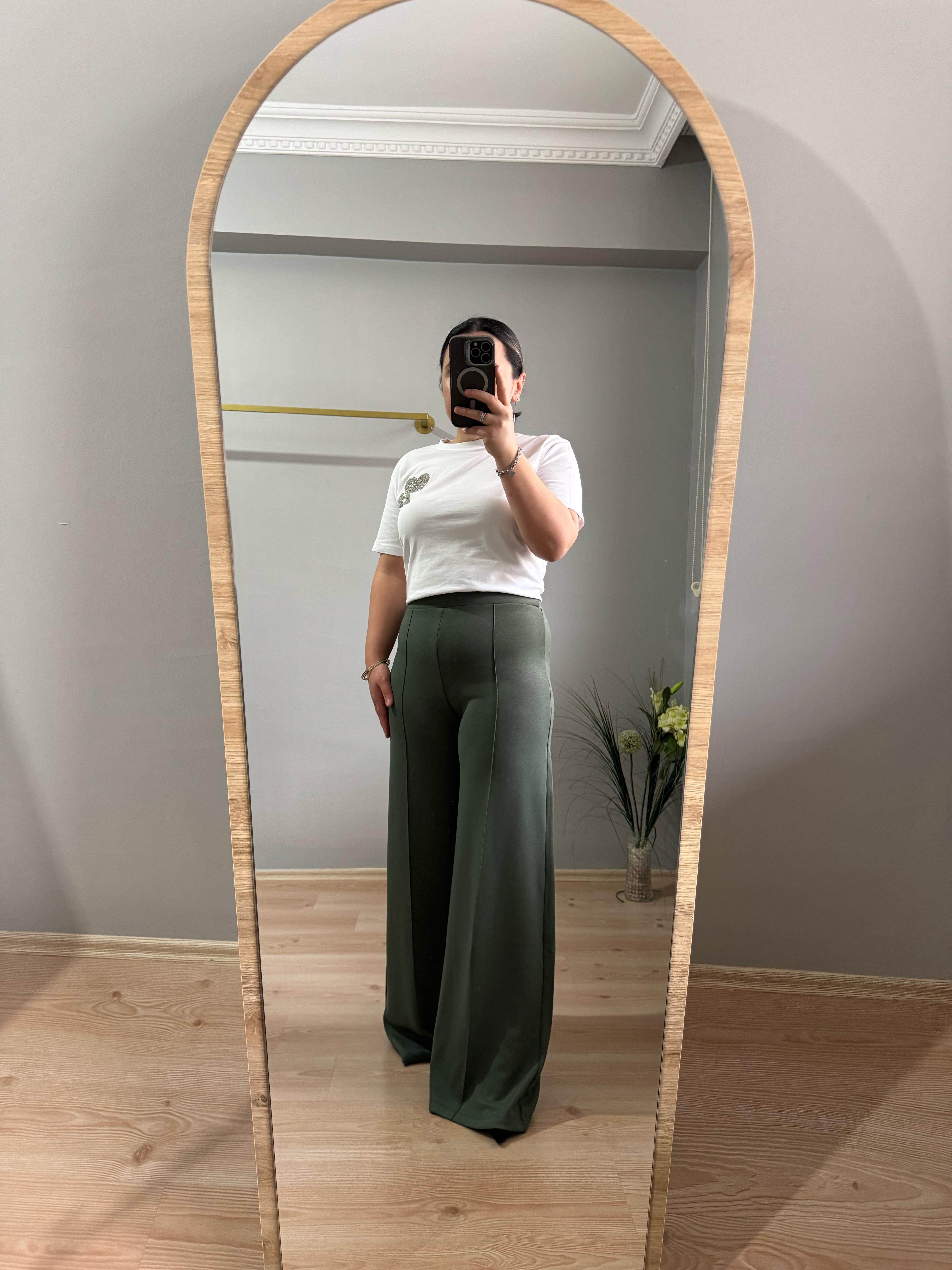 Oysho çimalı palazzo haki