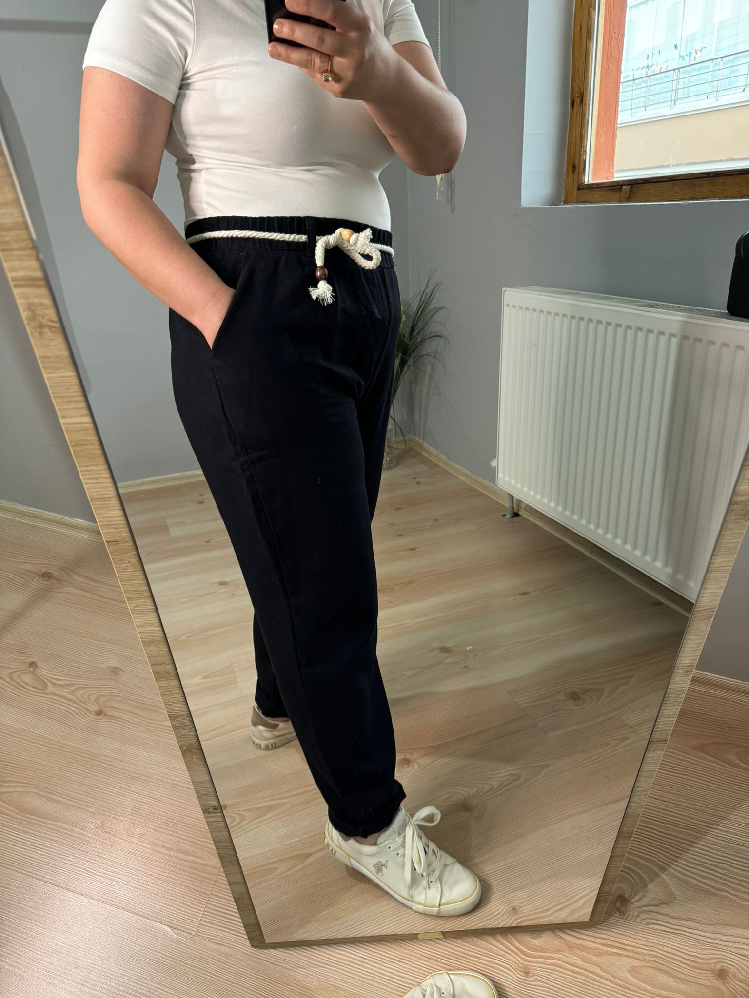 Zara ham keten pantolon siyah