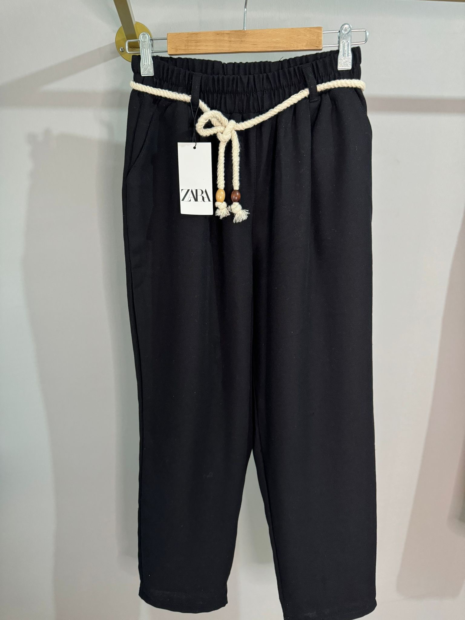 Zara ham keten pantolon siyah