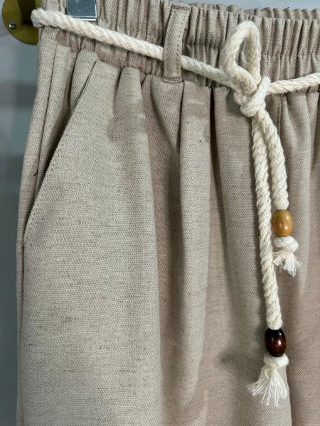 Zara ham keten pantolon bej
