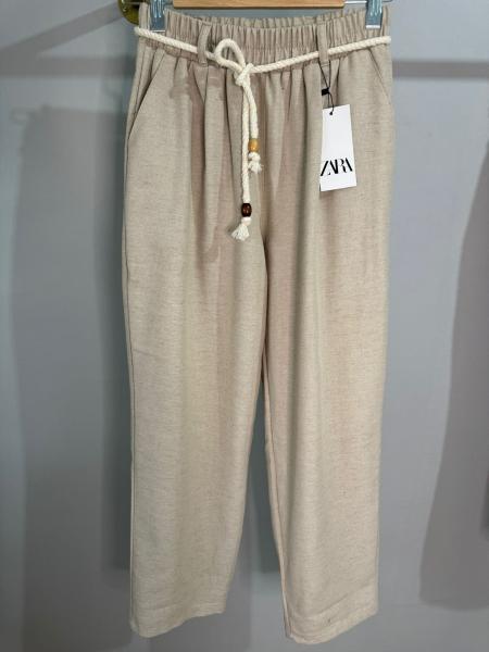 Zara ham keten pantolon bej